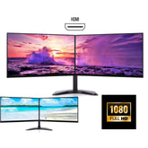 Dual Monitor Screen Dell HP Grade A , HDMI Brand New Stand 2X24" Setup